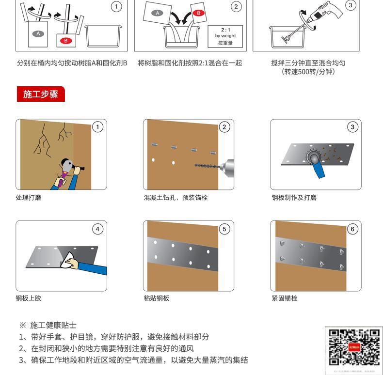 包钢临渭粘钢加固施工过程